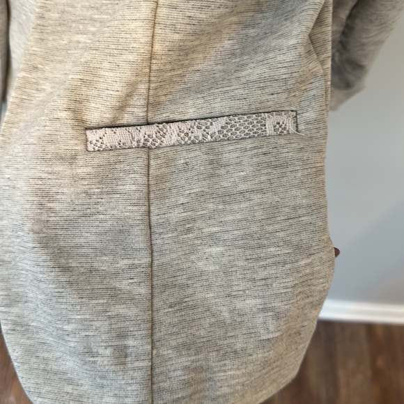 Heather gray cotton casual blazer. Size large - Picture 3 of 5